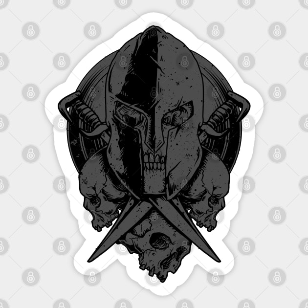 Death Spartan Sticker by quilimo